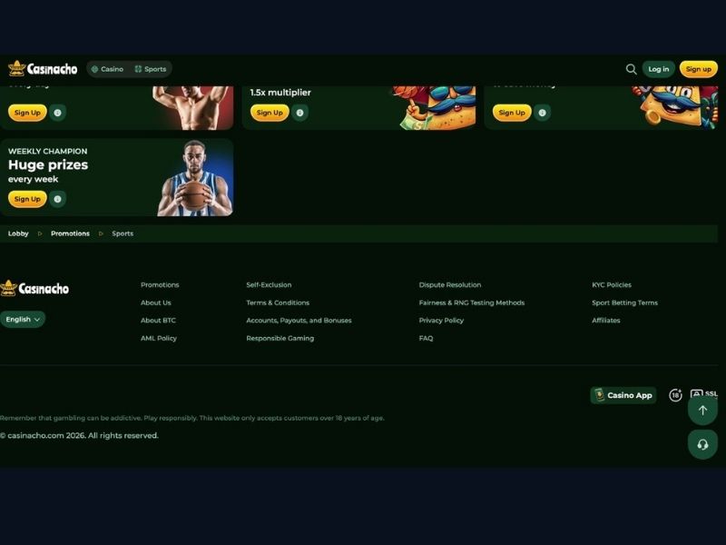 Liga Spinola 2026 i turnieje Casinacho Casino mobilnie dla aktywnych graczy